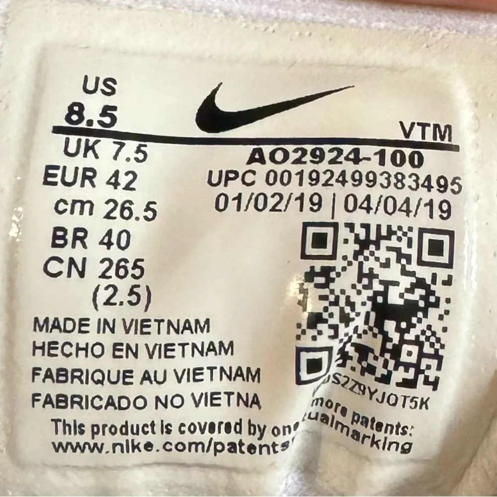 Nike Air Max 720 Woman Size 10 Man Size 8.5 Running Shoes Pure Platinum White - Picture 4 of 12